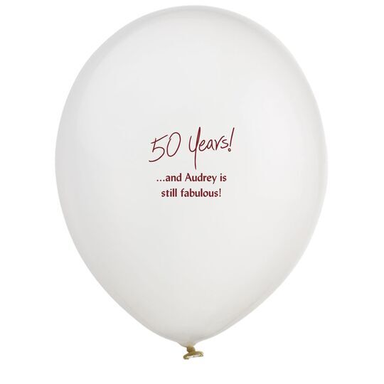 Fun 50 Years Latex Balloons